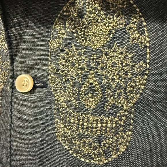 Schott NYC Sugar Skull and Virgin Mary Embroidery 💥RARE💥 - Picture 3 of 9
